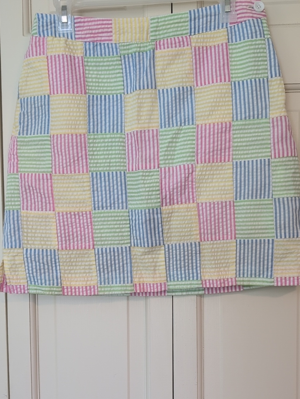 EP Pro Yellow and White Striped Golf Skirt